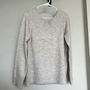 All in Favor Cream Off-the-Shoulder Sweater
